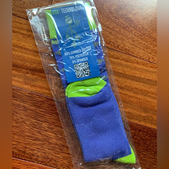 NEW Unisex Calf/Over the Calf Robot Cotton Socks, Green, Blue, and Grey Colors - Picture 3 of 6